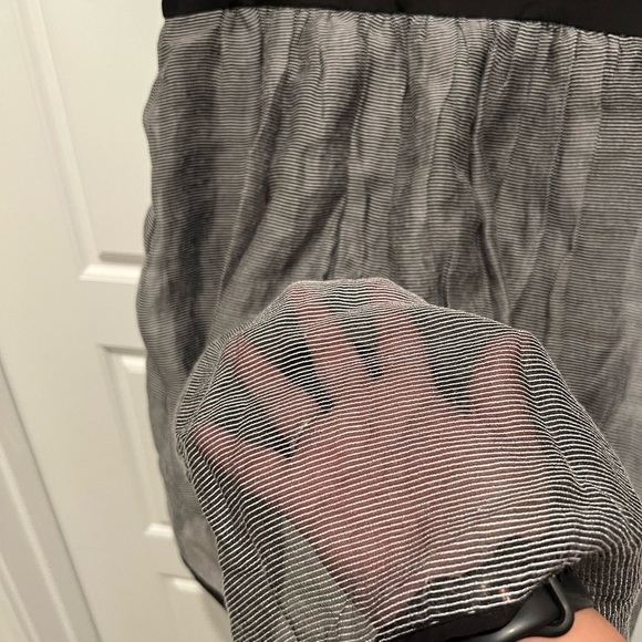 BCBGeneration Black and Gray Fit and Flare Midi Dress - Picture 10 of 13